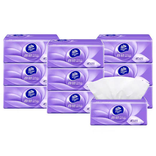 维达90抽3层棉韧抽取式纸面巾10包/提 商品图2