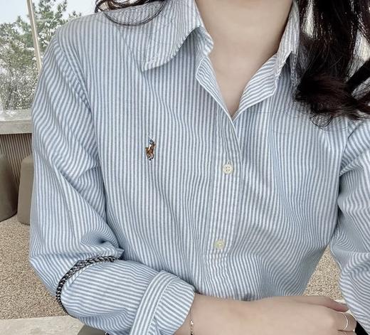 拉夫劳伦 小马刺绣条纹衬衫（SS） 商品图2