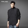 PINLI品立春季新款半高领宽松长袖T恤男潮牌分割设计休闲上衣B253111022 商品缩略图0