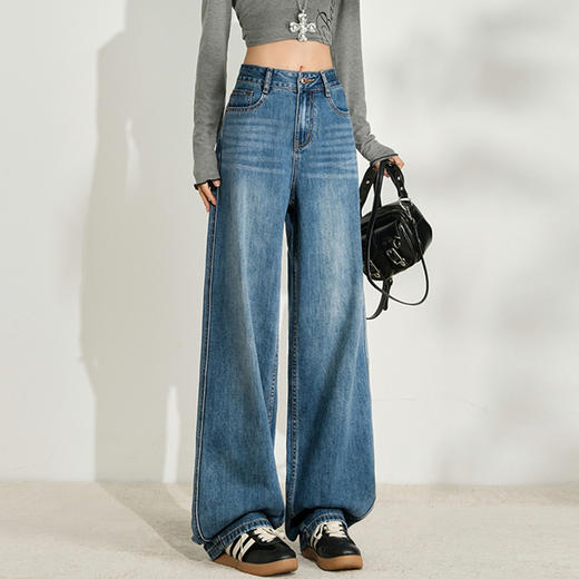 馥迦时髦百搭窄版牛仔裤 商品图5