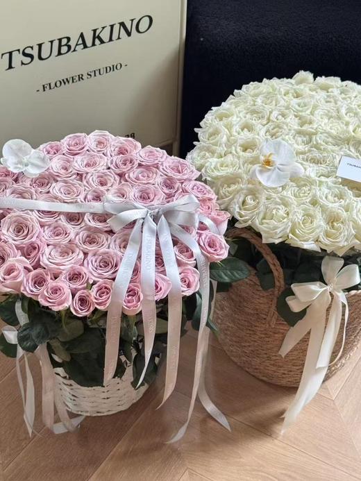 超大号白色藤编花篮 商品图4