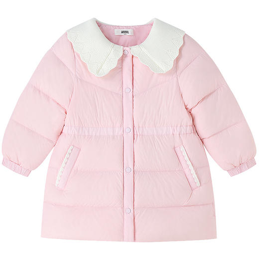 【实体店同款】女童中长款羽绒服冬季新款安奈儿童装XG545215 商品图6