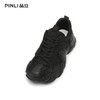 PINLI品立2025秋季新款男低帮鞋牛皮真皮网面鞋休闲运动老爹鞋潮D252121027 商品缩略图1
