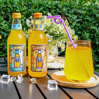 华洋1982汽水果味碳酸饮料358ml*12瓶玻璃瓶装低糖0脂网红饮品 /水饮冲调 /饮料 /碳酸饮料 商品图1