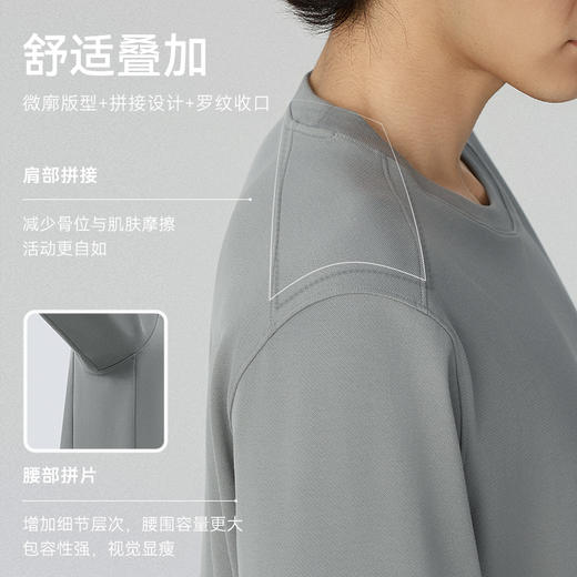 秋冬针织保暖圆领远红外提花卫衣-LS04-02 商品图3