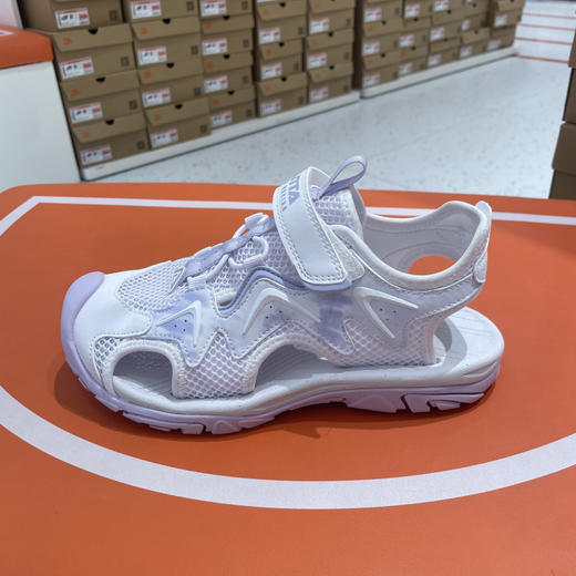 安踏儿童凉鞋2025夏季女大童魔术贴防滑百搭运动沙滩鞋322336935P 商品图1