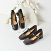 经典鲨2025秋季专柜新品复古方头5cm中粗跟气质玛丽珍单鞋女KW89-537131 商品缩略图1