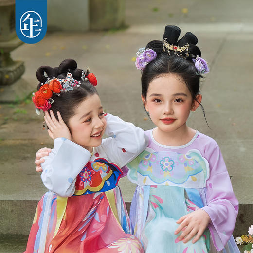 【花月仙踪发卡】年衣儿童发饰发夹秋季新款新中式女孩花朵头饰 商品图2