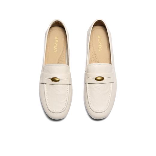 【云粉节】BF楼 森达超软小羊皮鞋2025秋季新款小金豆平底单鞋XUJ01吊牌价899活动价369 商品图2