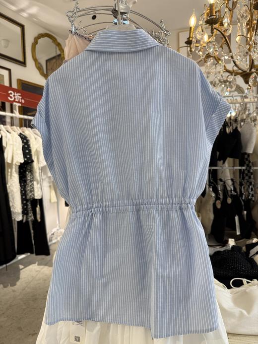 【门店同款】ENJOY夏季收腰抽绳条纹衬衫 162796558 商品图2