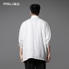 PINLI品立春季新款宽松五分袖衬衣提花蝙蝠袖潮牌男中袖衬衫B253113002 商品缩略图2