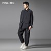 PINLI品立2025秋季新款男暗黑风长袖衬衫大口袋装饰宽松休闲衬衣B253113004 商品缩略图1