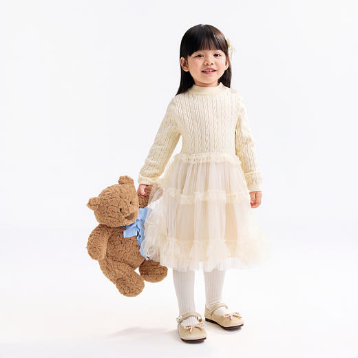 【实体店同款】女童长袖连衣裙秋季新款安奈儿童装XG533199 商品图3
