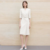 IWY/气质米白色西装连衣裙女夏季薄款七分袖医美接待工作服正装Q1365 商品缩略图0