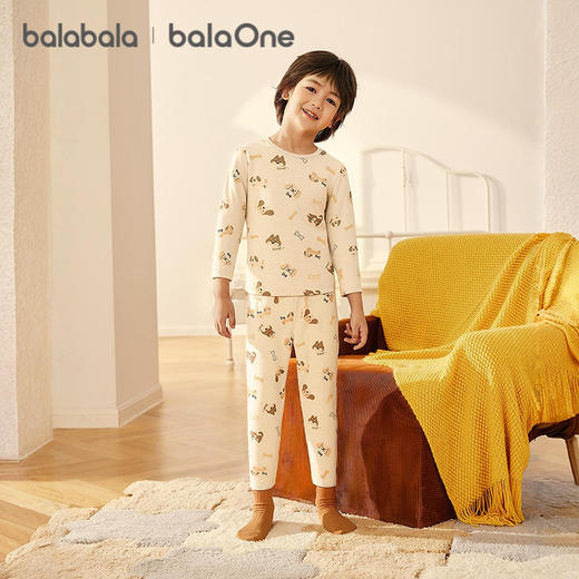 巴拉巴拉balaOne男童女童内衣套装儿童2件套新款童装2025秋冬抗菌 商品图2