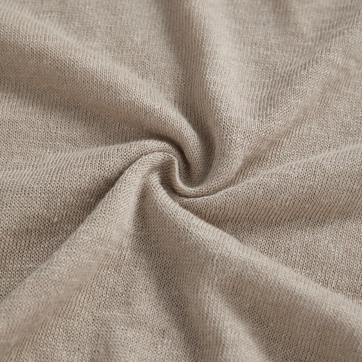 ROMI STUDIO 100%欧洲进口亚麻V领褶皱轻薄长袖针织衫 RWCRSZ3344 商品图4