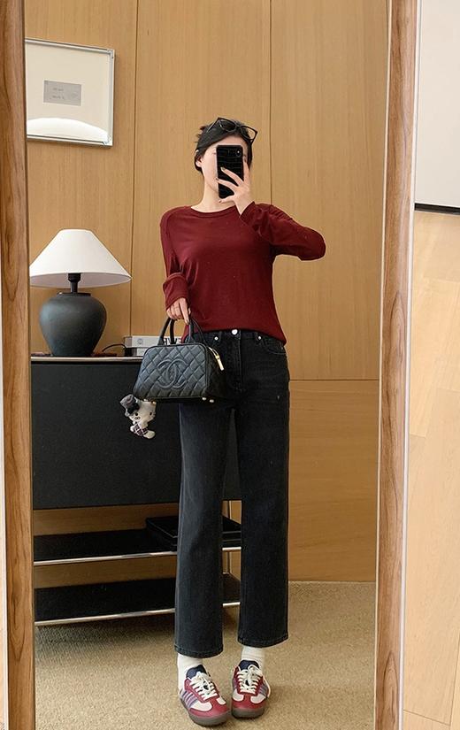 土耳其春秋新款直筒烟管裤四面弹磨砂石洗牛仔裤 商品图13