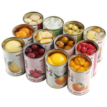 满意包糖水水果罐头12种口味组合装425克*12罐整箱礼盒送礼方便休闲零食 /休闲食品 /罐头食品 /水果罐头 商品图4