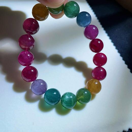 11.8mm单圈荧光彩虹碧玺手串 商品图8