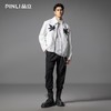 PINLI品立2025秋季新款可翻高领针织提花夹克男士贴布绣短款外套B253104018 商品缩略图1