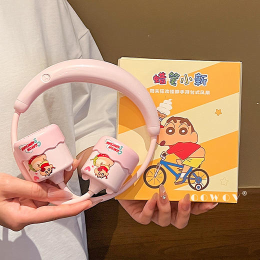 蜡笔小新挂脖式usb充电款风扇 小型随身便携 “小新陪你清凉一夏🌬️！挂脖式USB风扇，解锁随身降温新姿势❄️” 商品图0