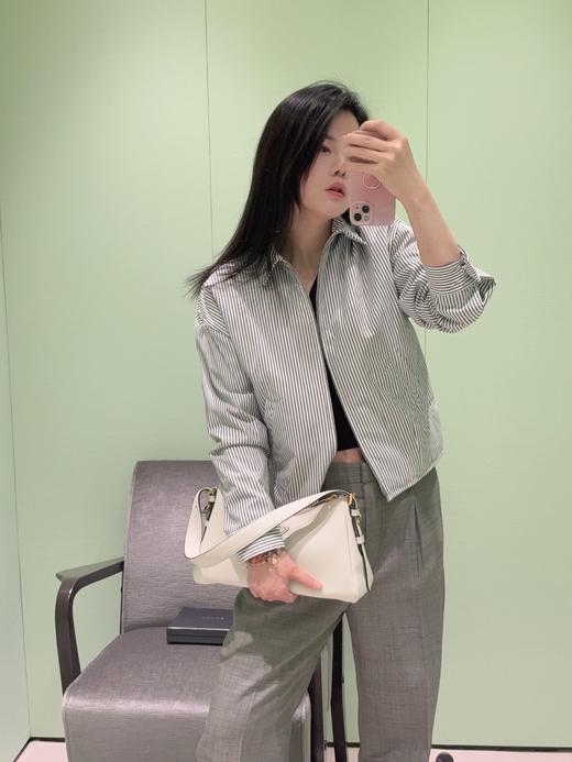普拉达 25FW早秋新款 条纹翻领棉服外套（ZY*MM） 商品图0