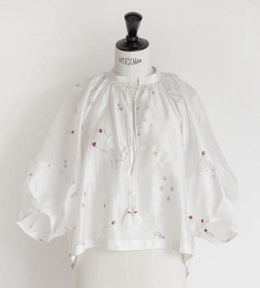 Bunon刺绣白色上衣 商品图3