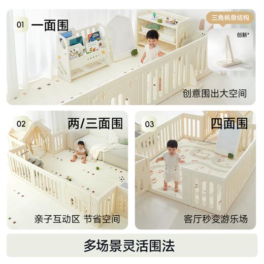 *【曼龙】mloong星桥简易游戏围栏宝宝防护栏客厅爬爬垫婴儿童地上爬行垫室内【部分链接随机赠送海洋球40个左右】 商品图2