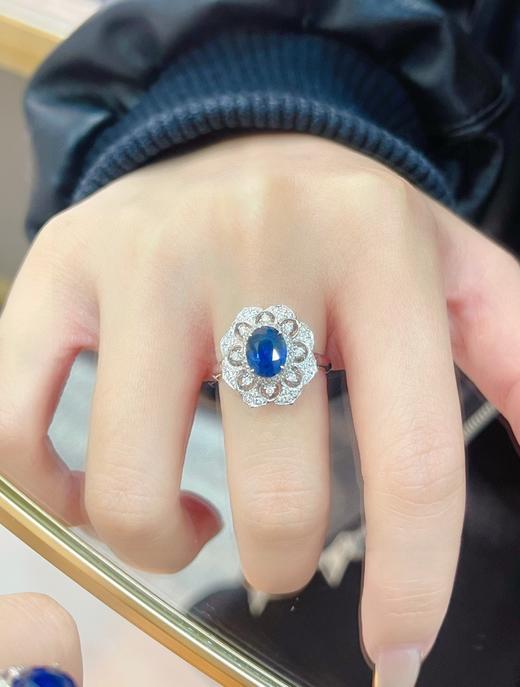 2.3ct刻面蓝宝石戒指吊坠两用 商品图6