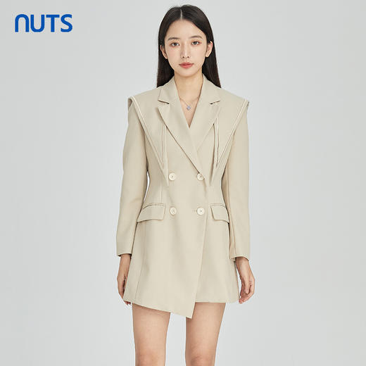 NUTS商场同款春秋季纯色时尚通勤气质休闲西装外套女315048052B 商品图1