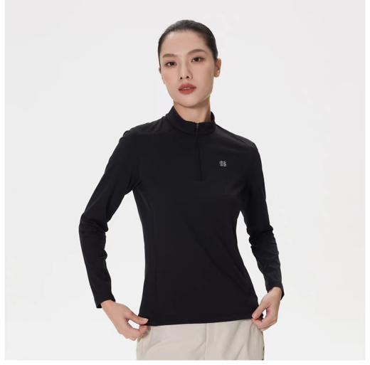 点此购买 可隆春秋季女款户外运动上衣露营半拉链长袖拉绒打底衫 qk 326861 商品图3