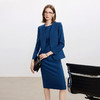 IWY/青蓝色西装连衣裙高端总裁职业裙装套装女秋款气质干练西装两件套内搭连衣裙C2344+Q1439 商品缩略图1