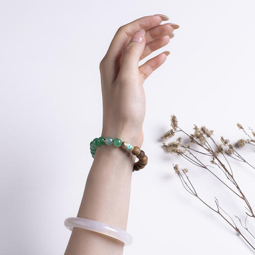 xy0527沉香+非洲翠半山半水手串 商品图10