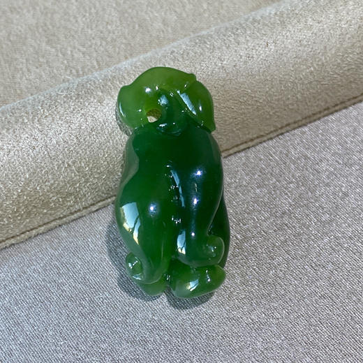 和田玉（碧玉-菠菜绿）挂件--佛手/31.7*18*15mm/10.97g 商品图1