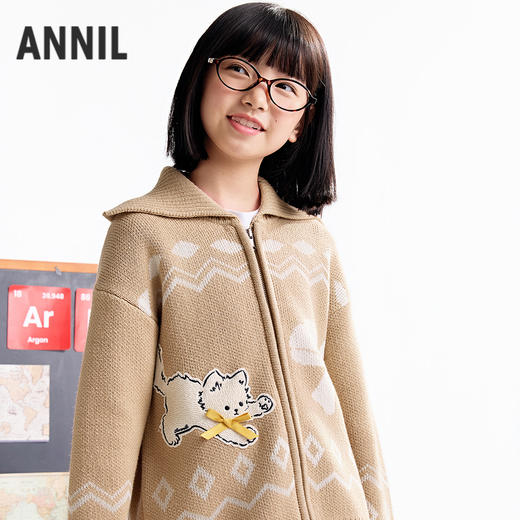 【实体店同款】女童针织开衫冬季新款安奈儿童装AG544133 商品图1