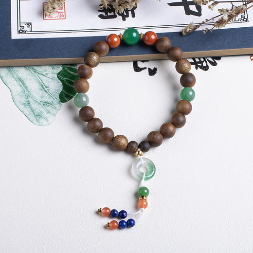 xy0528沉香+南红非洲翠手持手串 商品图3