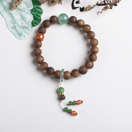 xy0522沉香+非洲翠南红手持手串 商品图0