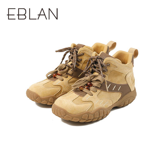 伊伴冬季潮趣双鞋带轻户外机能感运动鞋女鞋B25587601 商品图4