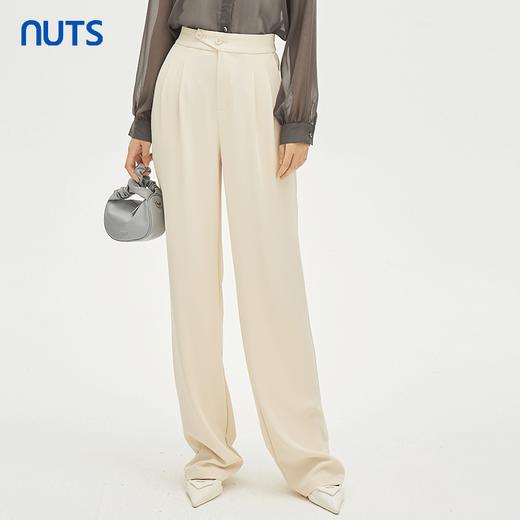 NUTS商场同款春秋季纯色高级感气质百搭直筒宽松长裤女331072108 商品图2