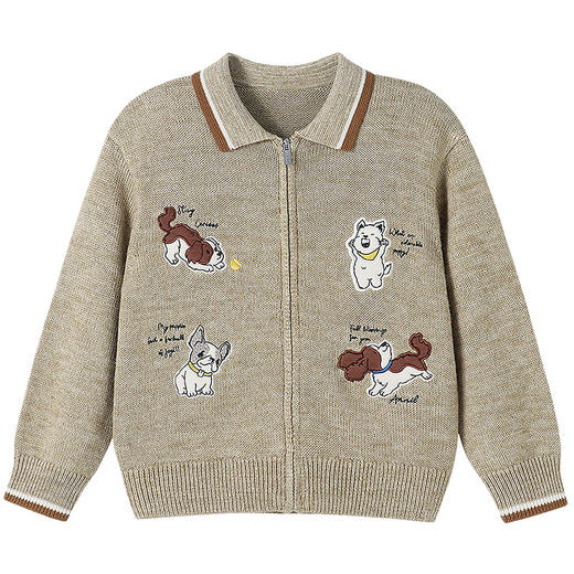 【实体店同款】男童翻领针织开衫秋季新款安奈儿童装XB534112 商品图5