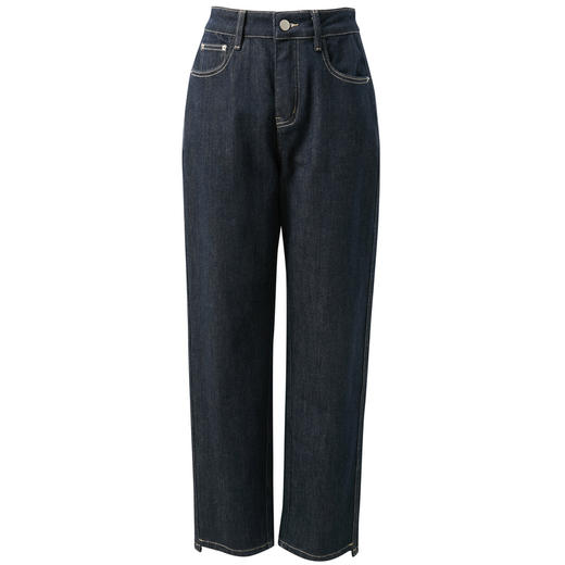 【防褪色牛仔】三彩2025秋季新款烟管裤九分裤直筒裤高腰M 商品图4