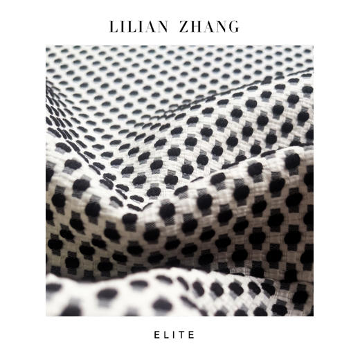 E-“定制”—静奢风 ——都市摩登——白底黑点织锦纹包臀中长裙 2503003 商品图1