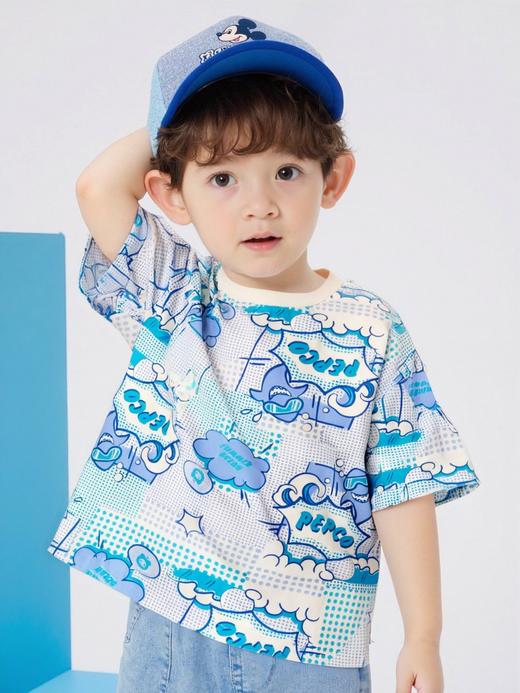 411-童圆领短袖针织衫 商品图0