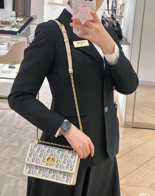 Dior 25春夏 Miss Caro 牛仔蓝 刺绣 斜挎包 商品图1