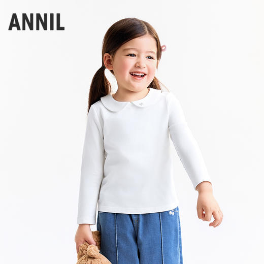 【实体店同款】女童翻领长袖上衣秋季新款安奈儿童装XG531202 商品图0