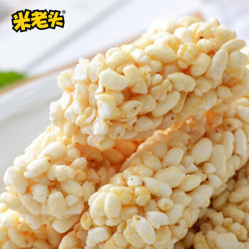 米老头饼干原味煎饼米棒芝麻味独立小包装能量棒解馋休闲小零食150g*2 /休闲食品 /膨化食品 /米果卷 商品图0