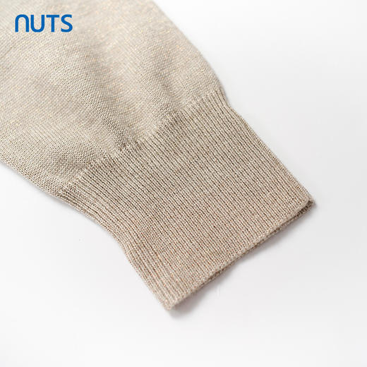 NUTS商场同款春秋款设计感气质圆领直筒短款毛织套头衫女334052227 商品图3