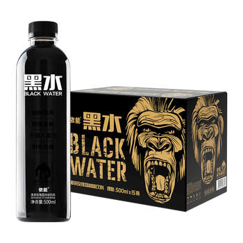 依能黑水 玫瑰荔枝味饮料 个性饮品 500ml*15瓶 整箱装 商品图1