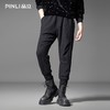PINLI品立2025秋季新款松紧腰肌理针织提花束脚休闲长裤青年男裤B253117031 商品缩略图3