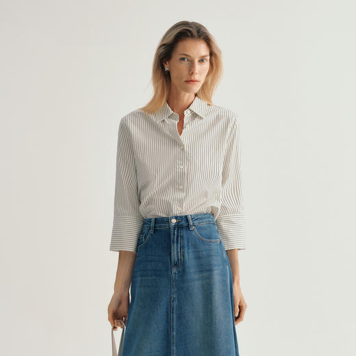 【商场同款】麦檬夏舒适有型全棉透气衬衫5F4120861 商品图0